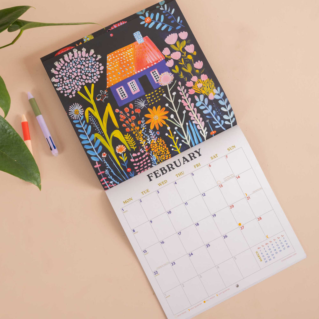 Folk Art 2027 Wall Calendar