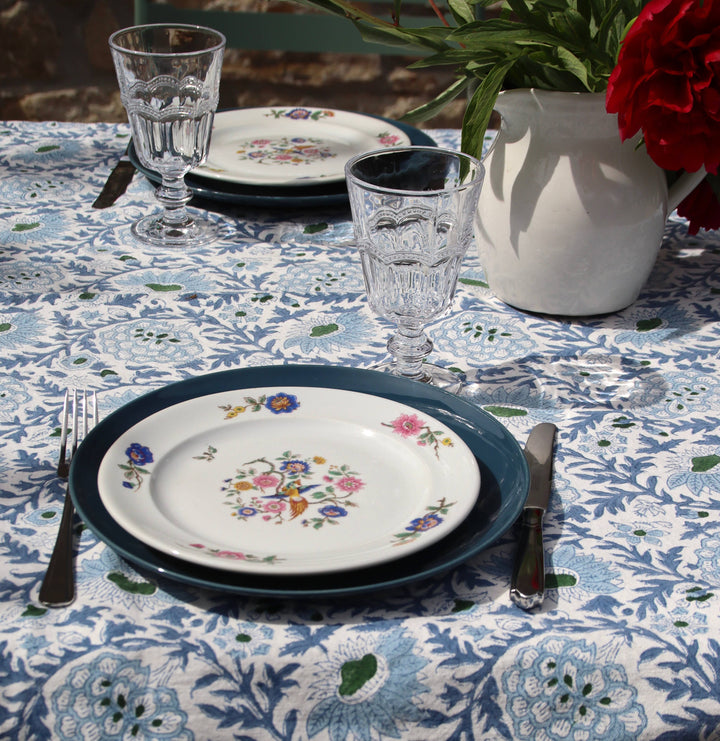 Sunny Day Blockprinted Tablecloth