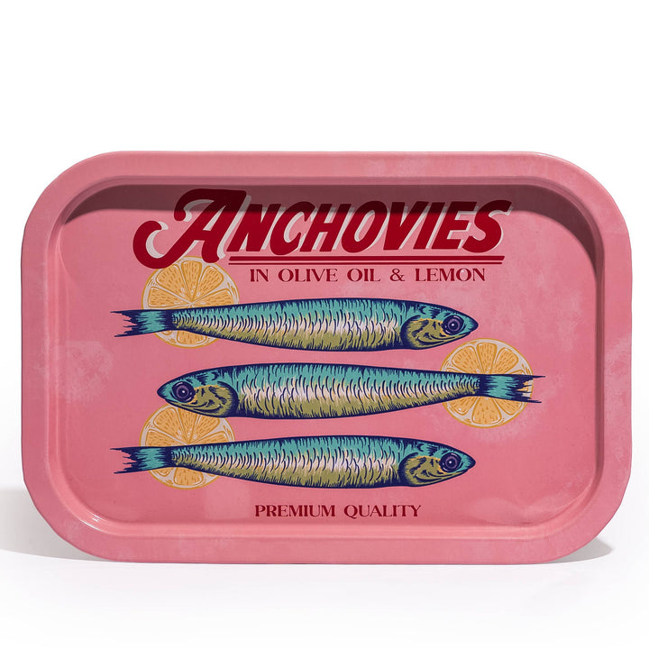 Retro Anchovies Tin Serving Tray
