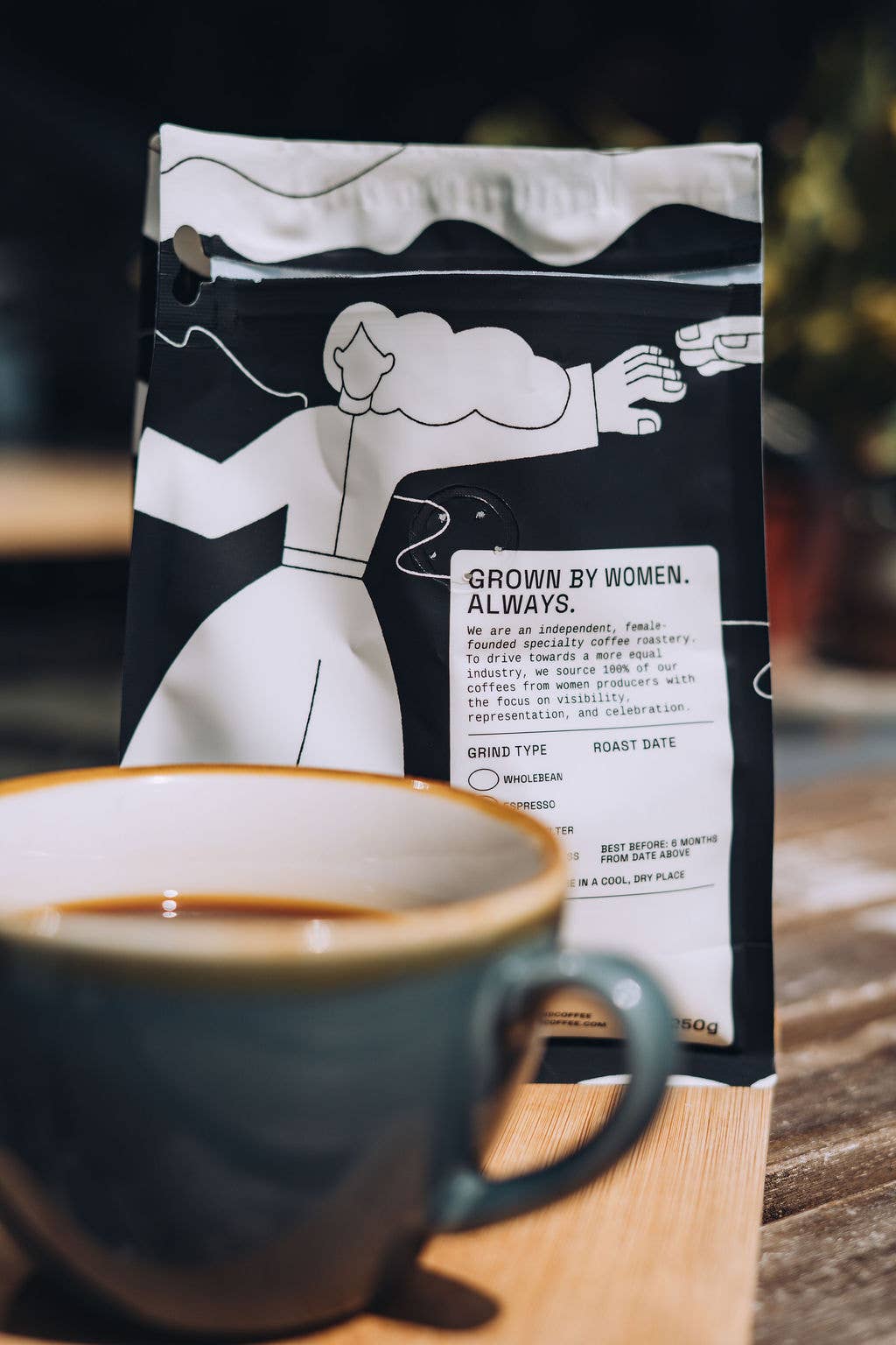 Rise & Grind, Robusta Arabica Blend: Wholebean 250g