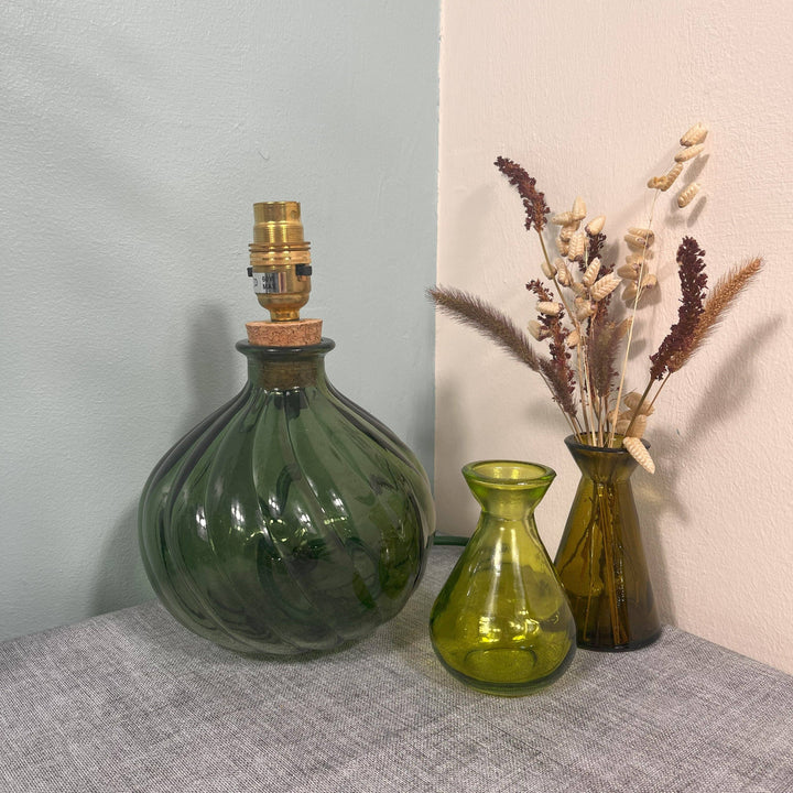 Juniper Green Recycled Glass Lamp