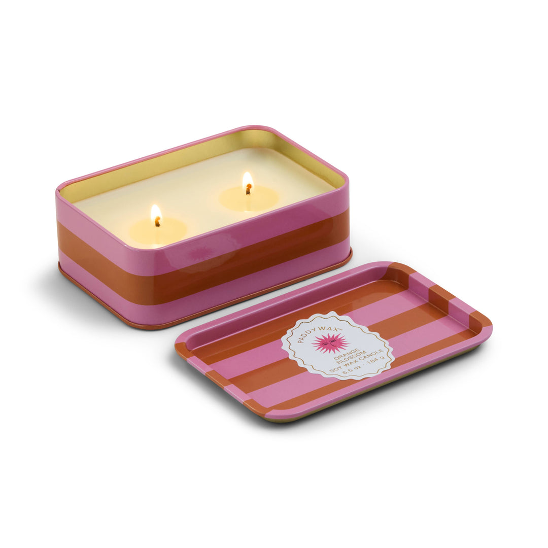 A Dopo Sun Printed Tin Candle - Orange Blossom