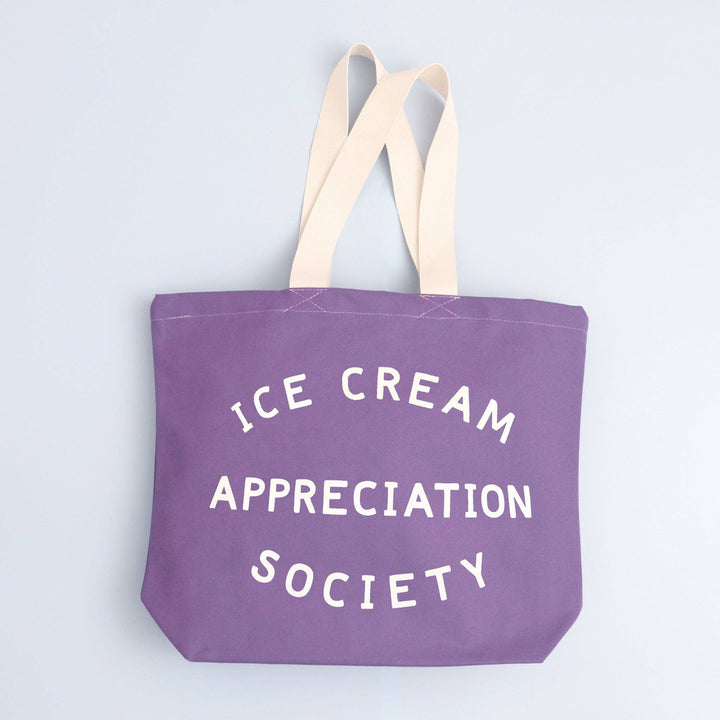 Ice Cream Appreciation Society - Lavender Canvas Tote Bag