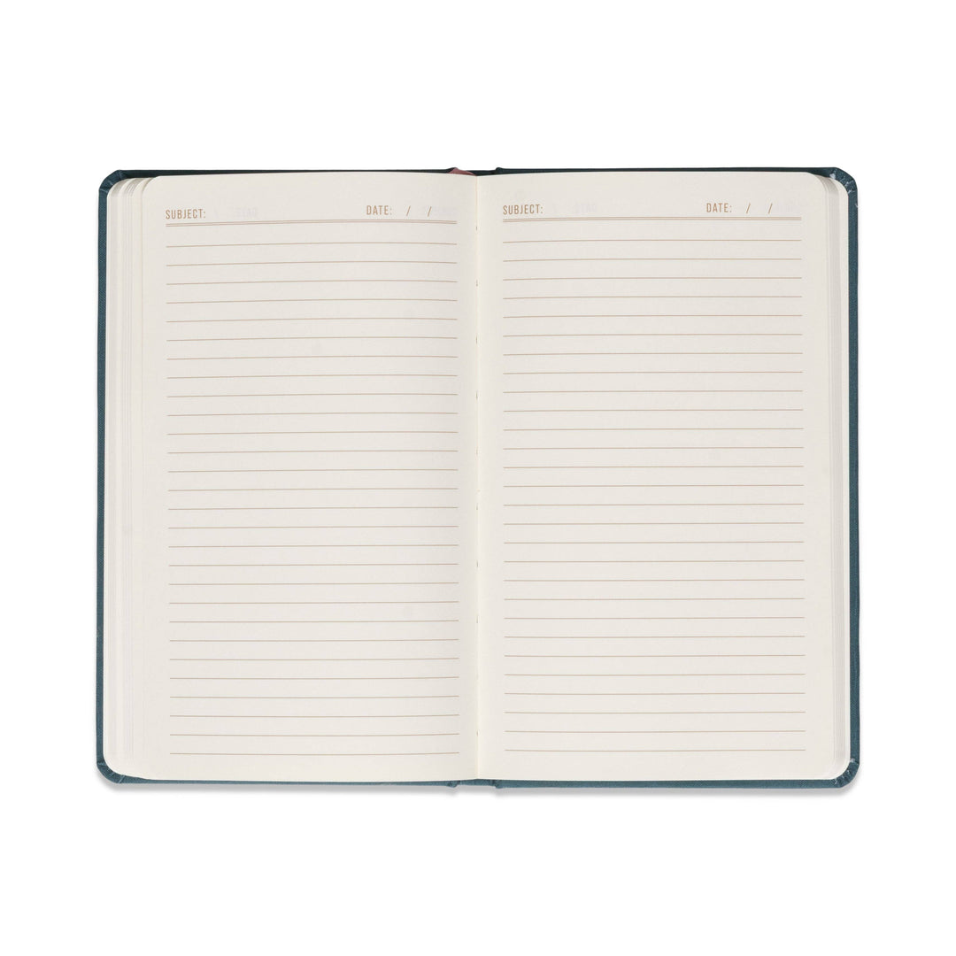 Celestial Bookcloth Journal - Teal Moon