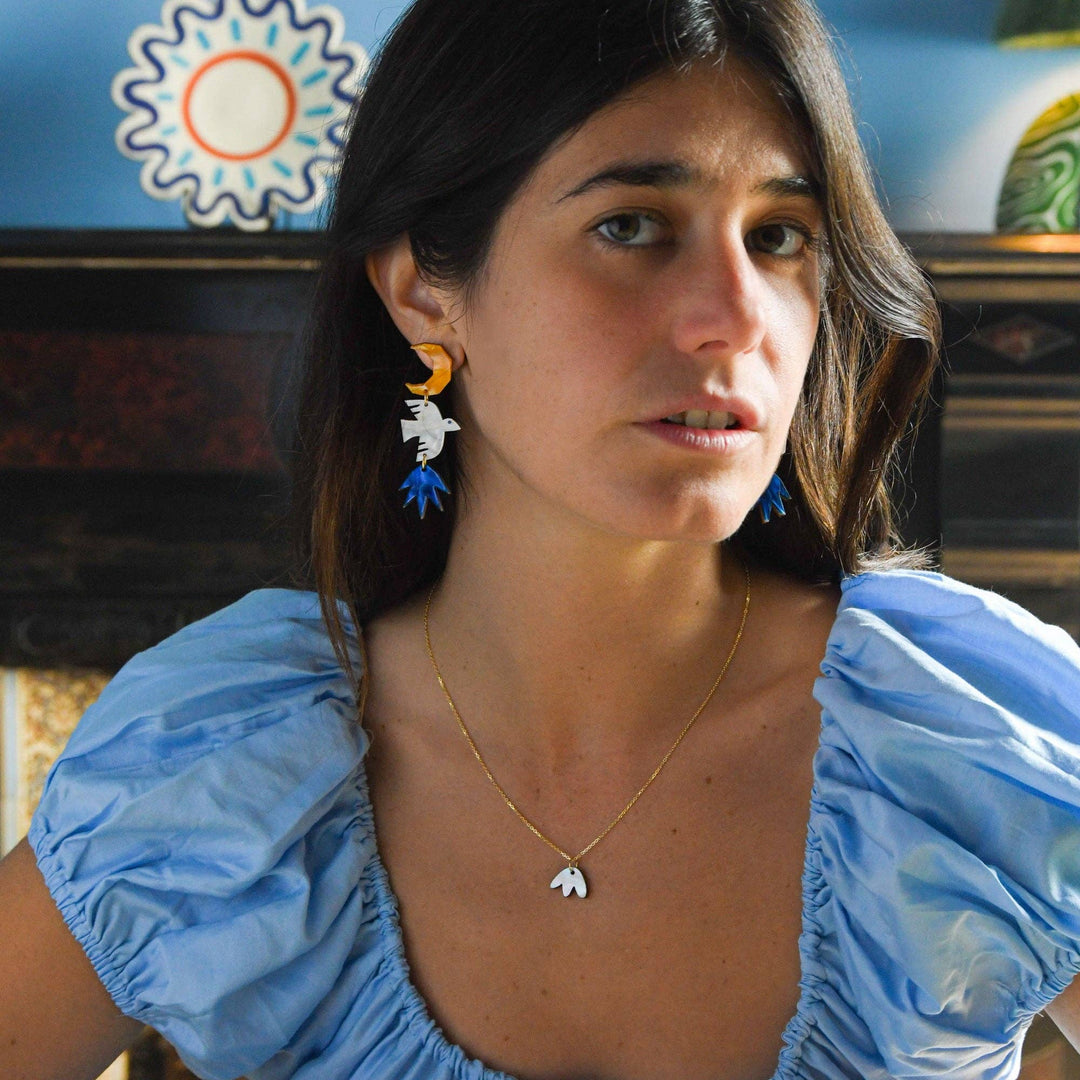 Night Bird Statement Drop Earrings