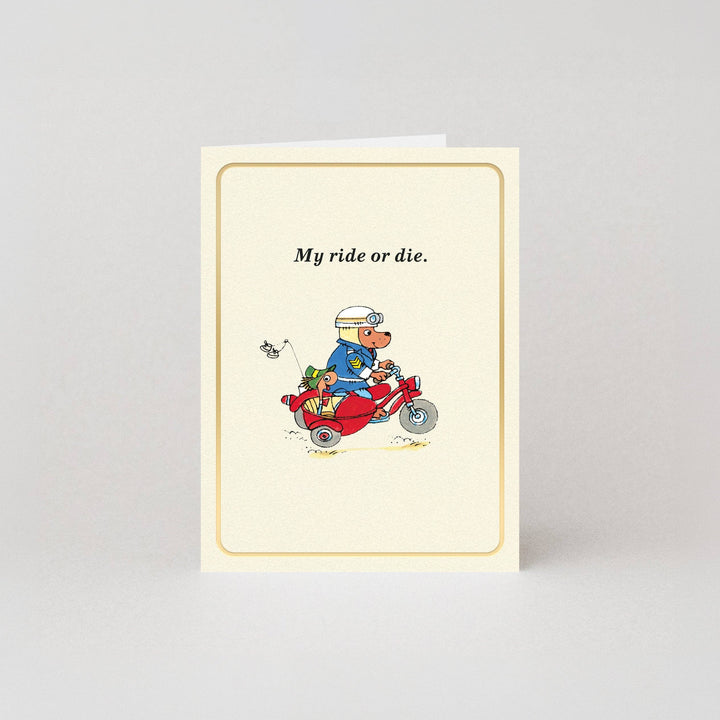 My Ride Or Die - Mini Card by Richard Scarry