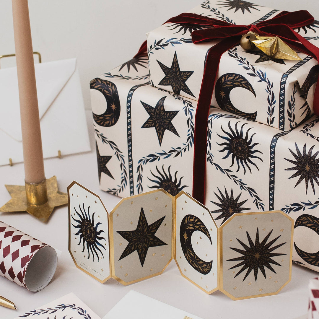 Blue Celestial Gift Wrap Sheet