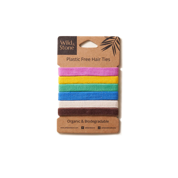 Bright Hair Ties - Plastic Free - 6 Pack