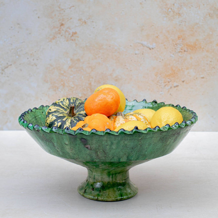 Tamegroute Green Pedestal Bowls