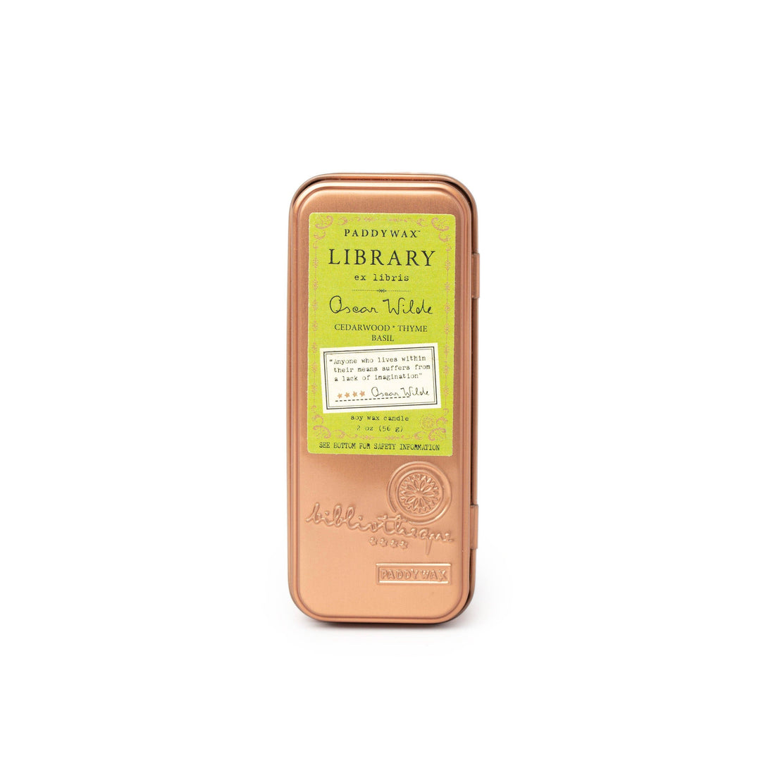 Library Two Wick Travel Tin - Oscar Wilde