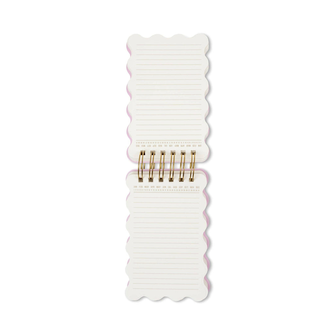 Cherry Peach Marble Wavy Notepad