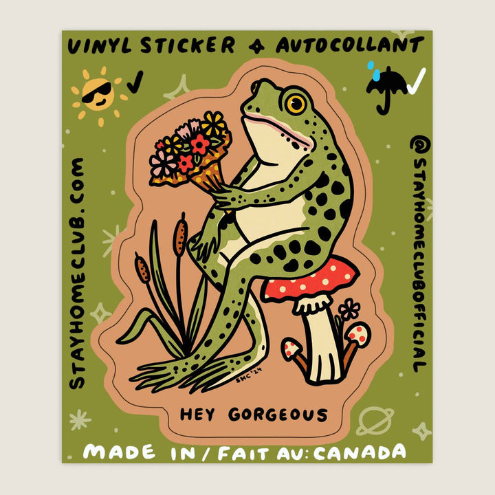 Hey Gorgeous Waterproof Vinyl Sticker