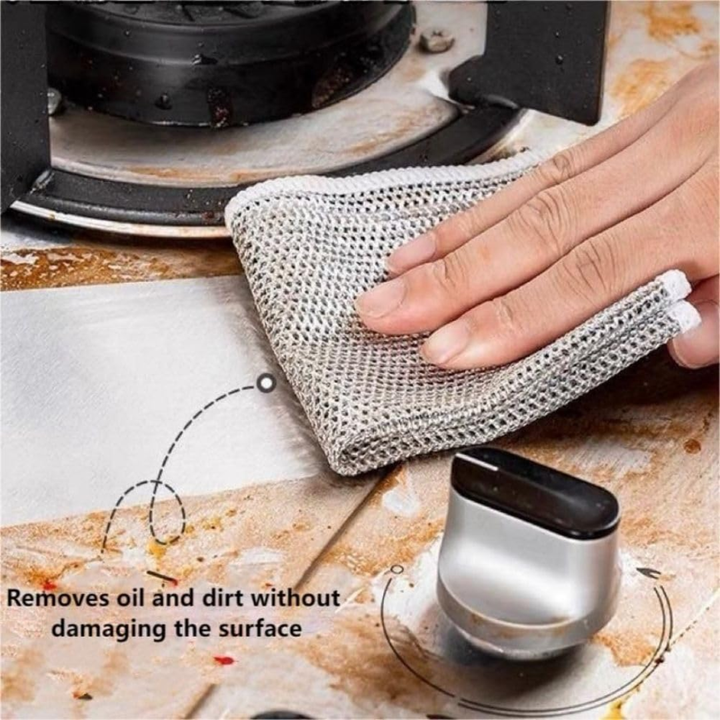 Stainless Steel Wire Dishcloths – Non-Scratch, Heavy-Duty Cloth