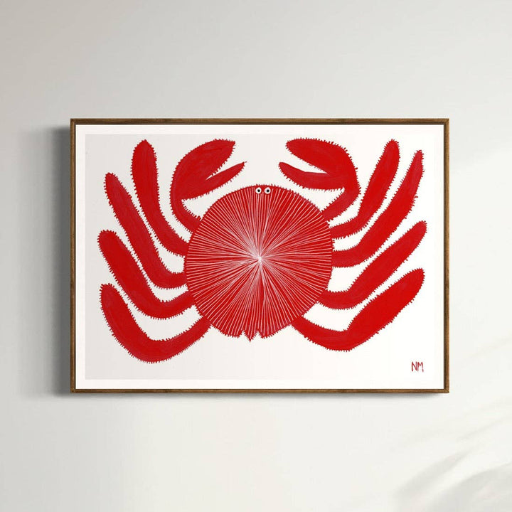 Red Crab Art Print A3