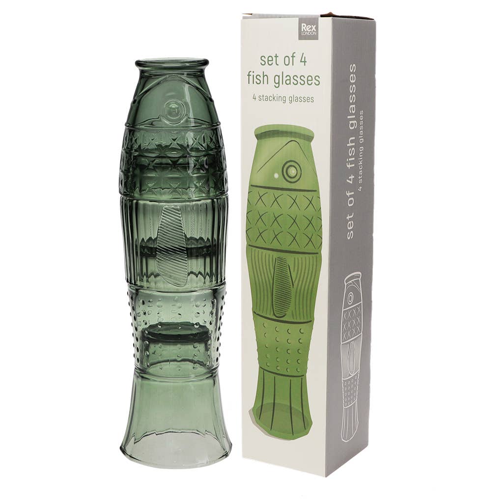 Fish Stacking Glass Tumblers