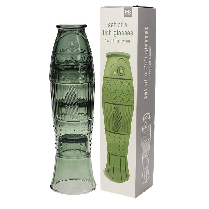 Fish Stacking Glass Tumblers