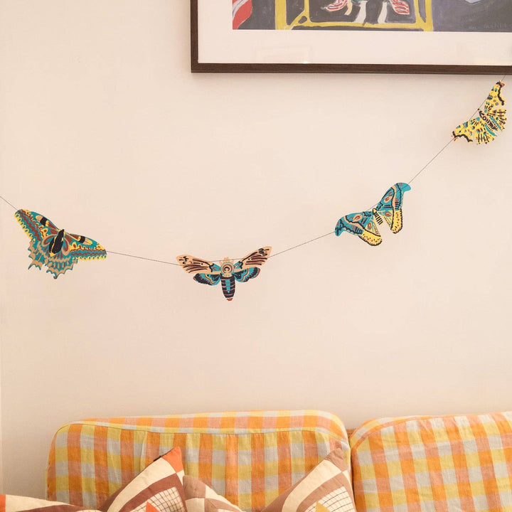 British Moths Sewn Garland