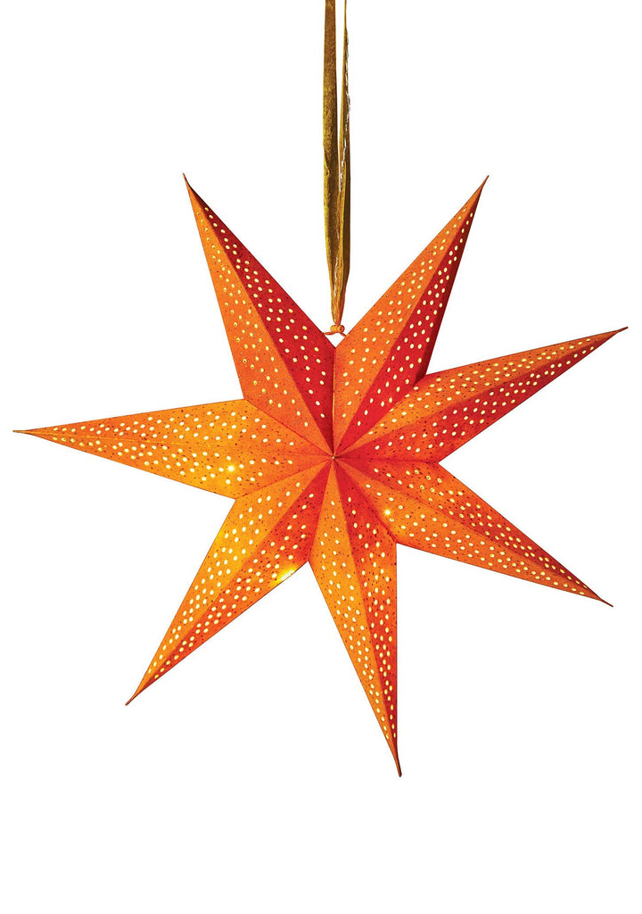Rich Orange Light Up Velvet Star