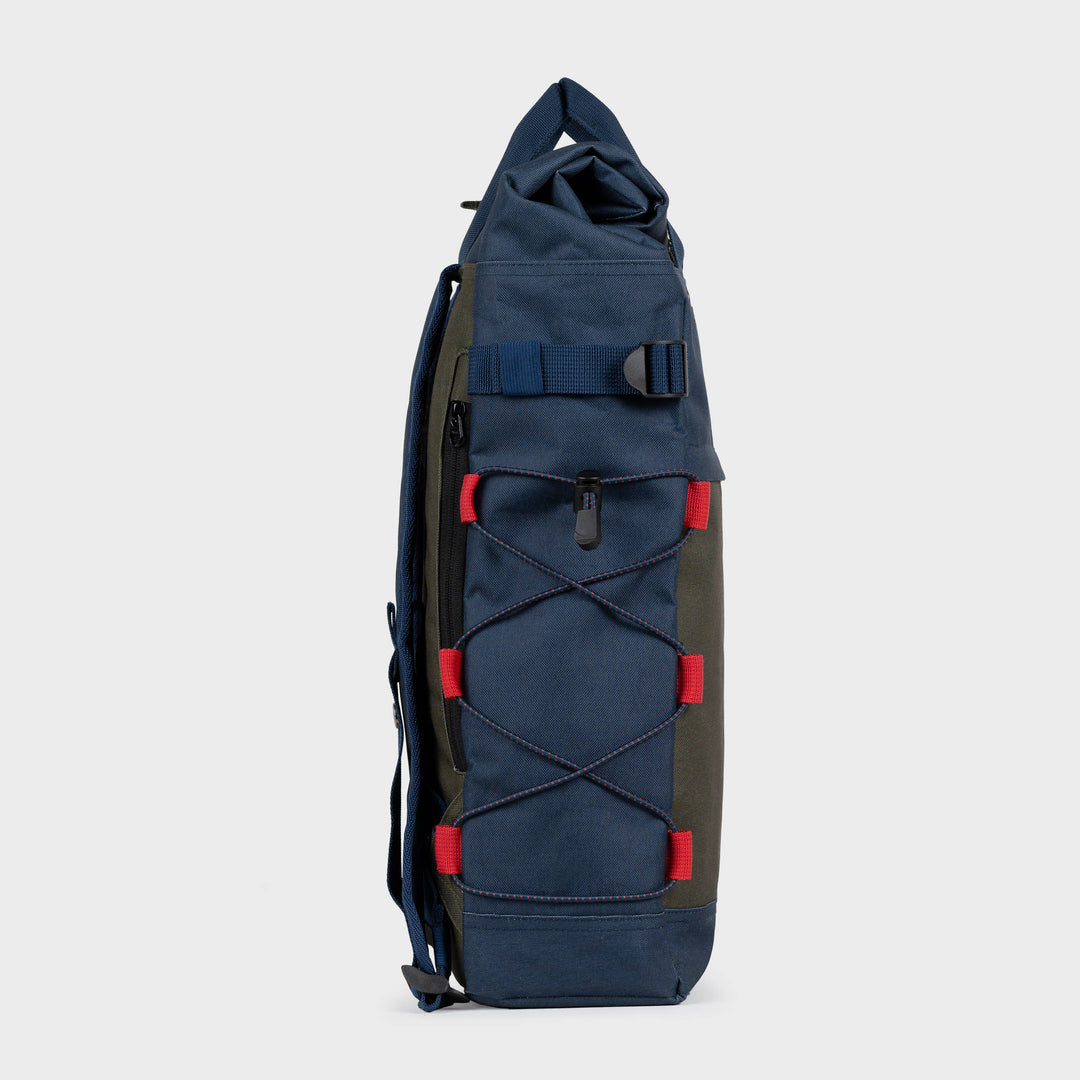 Adventurer 100% Recycled Backpack - Navy & Khaki