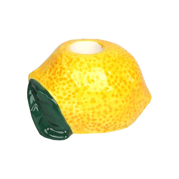 Hand-Painted Lemon Candle Holder