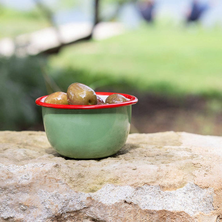 Bon Appétit Olive Enamel Bowl