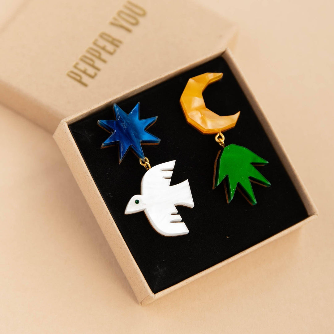 Assembled Story Drop Earrings