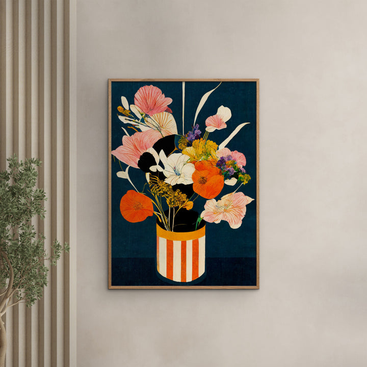 Flowers At Night Art Print A3