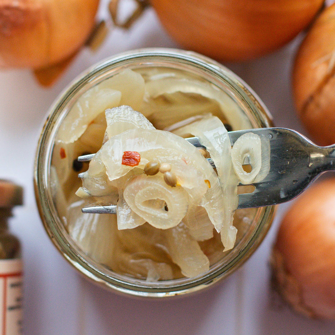 Spicy Slicey Pickled Onions