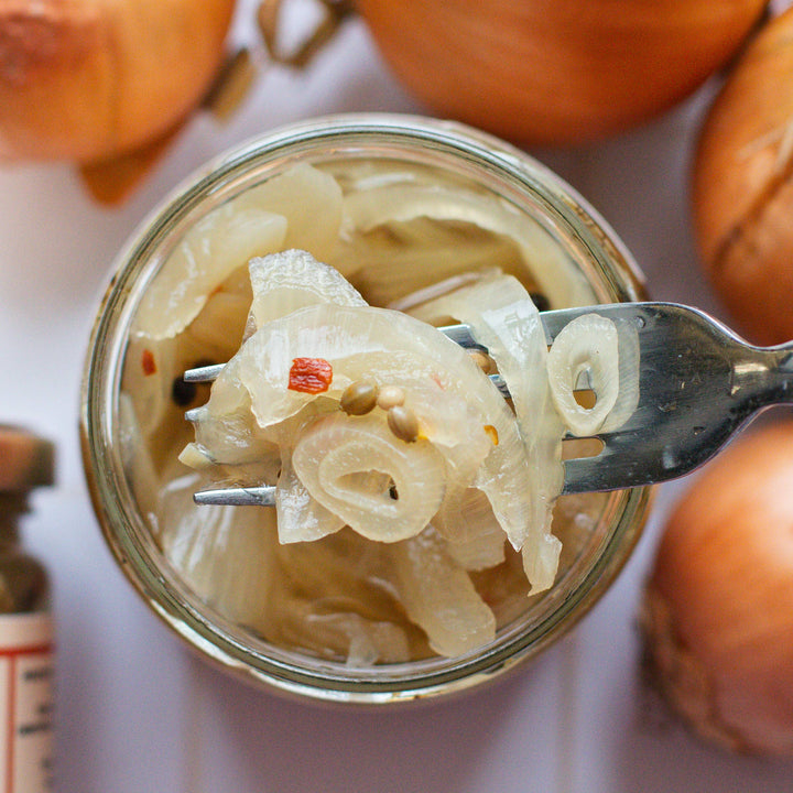 Spicy Slicey Pickled Onions