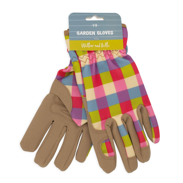 Pink Gingham Gardening Gloves