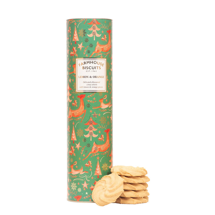 Lemon & Orange Biscuits in Tin Tube - Winter Animals