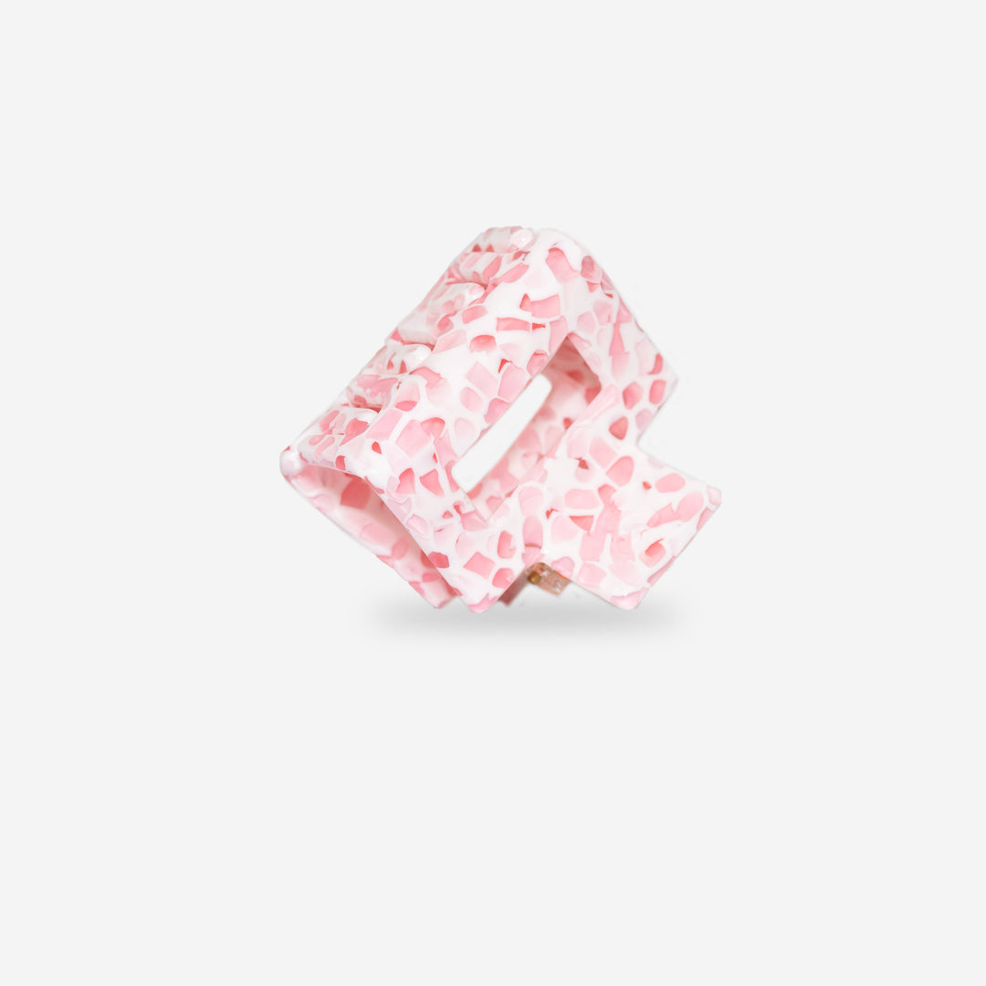 Hair clip in Berry Terrazzo