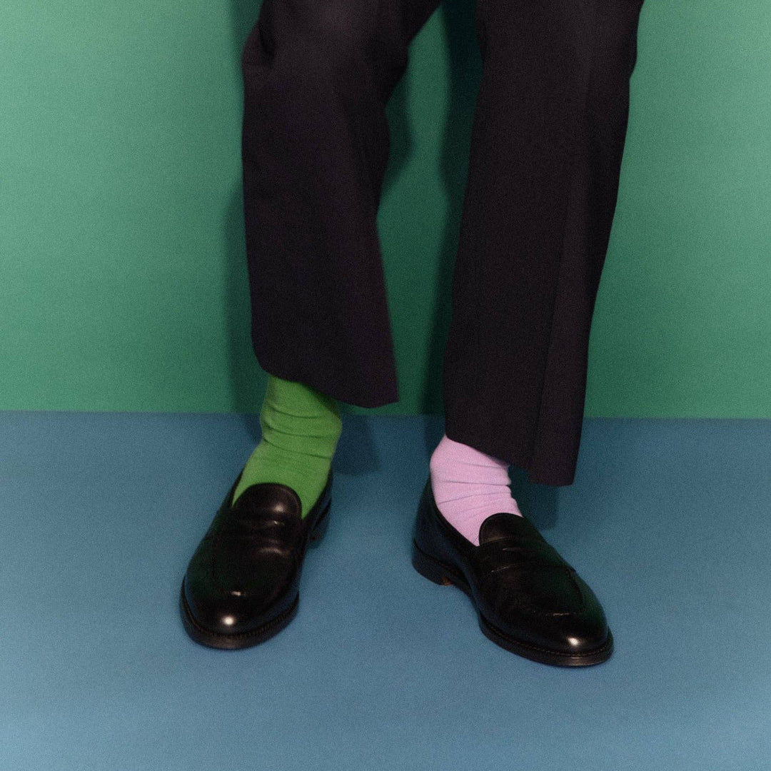 Pairs Grass Green Merino Socks