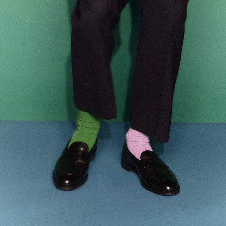 Pairs Grass Green Merino Socks