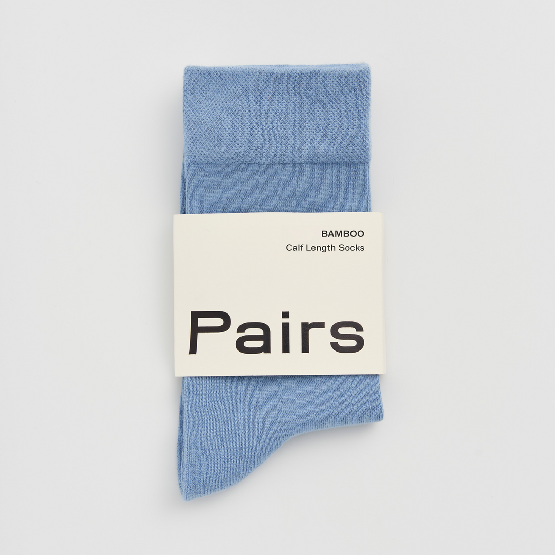 Pairs Morning Blue Bamboo Socks