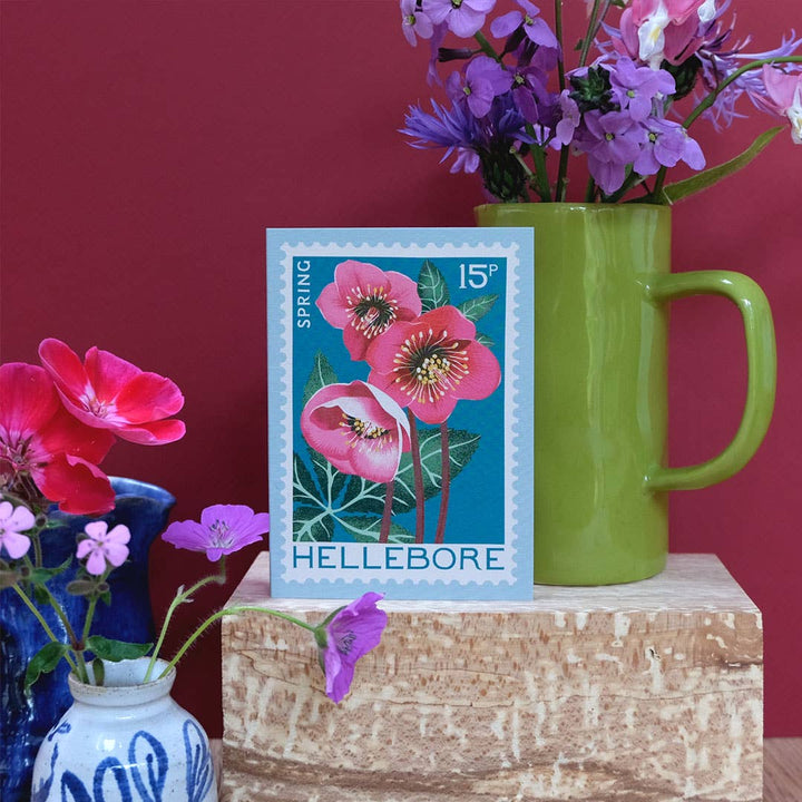 Hellebore Mini Greetings Card
