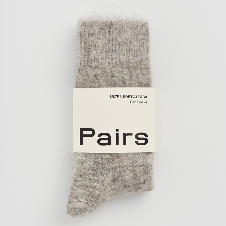 Pairs Perfect Grey Ultra Soft Alpaca Bed Socks