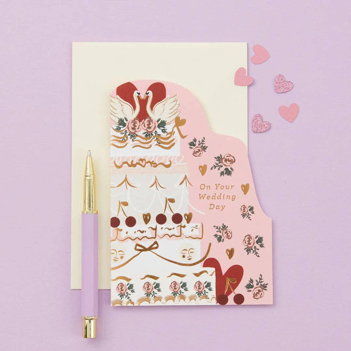 Vintage Wedding Cake Card
