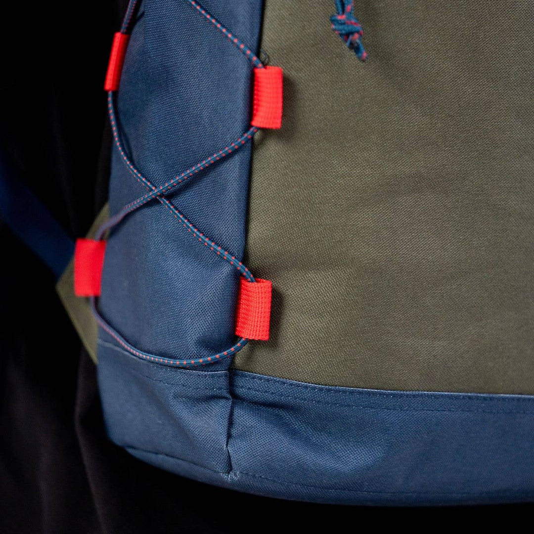 Adventurer 100% Recycled Backpack - Navy & Khaki