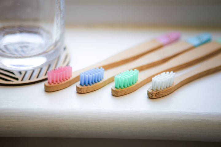 Children's Bamboo Toothbrush - 4 Pack in Candy Colours