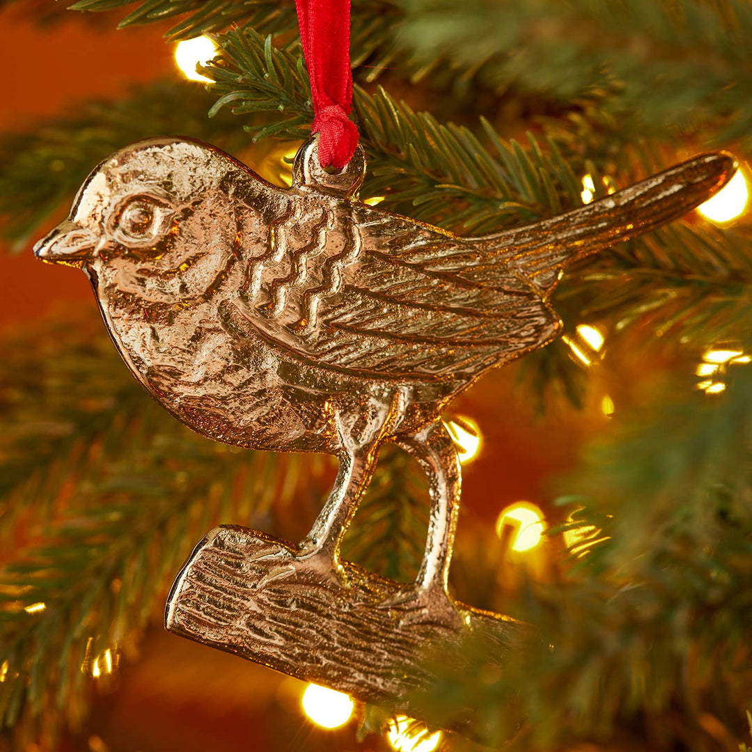 Gold Robin Decoration