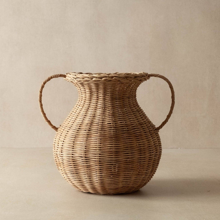 Elara Wooven Rattan Vase