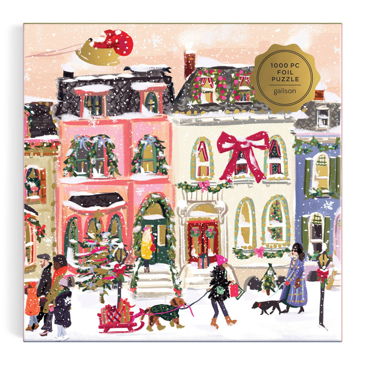 Snowfall on Main Street 1000 Piece Jigsaw Puzzle