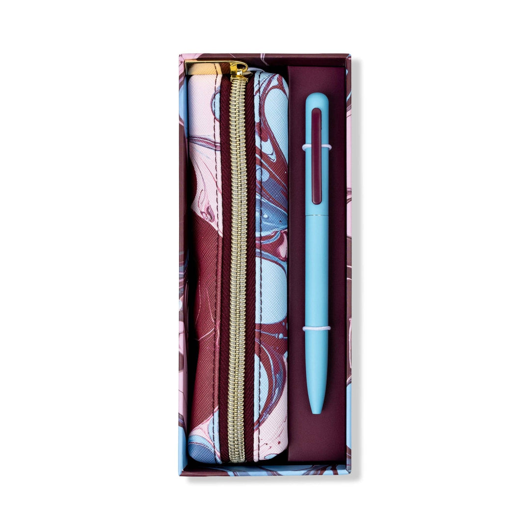 Marble Pen & Pouch Set