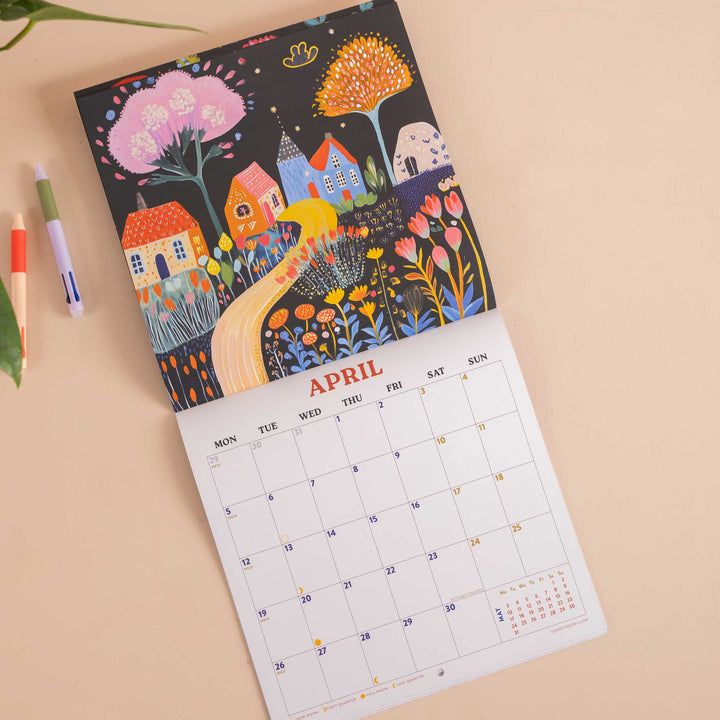Folk Art 2027 Wall Calendar