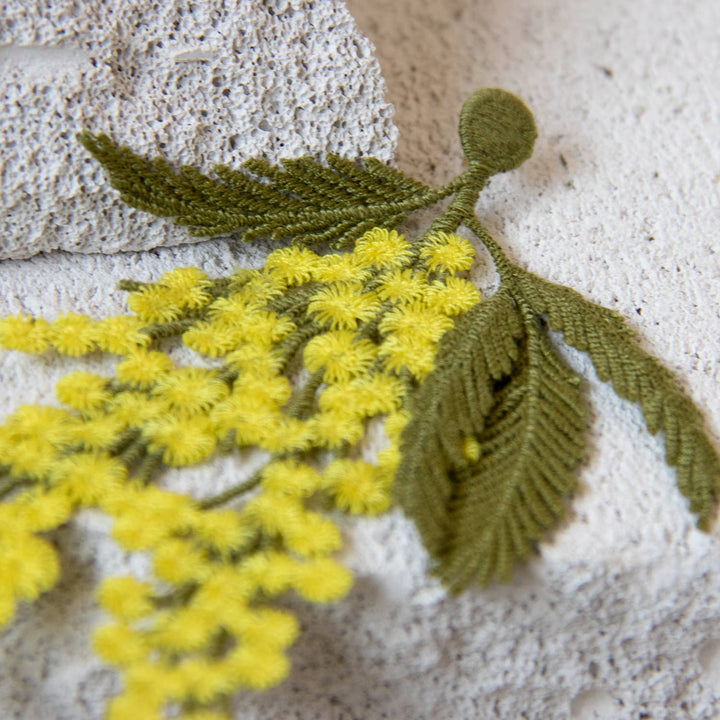 Mimosa Embroidered Brooch