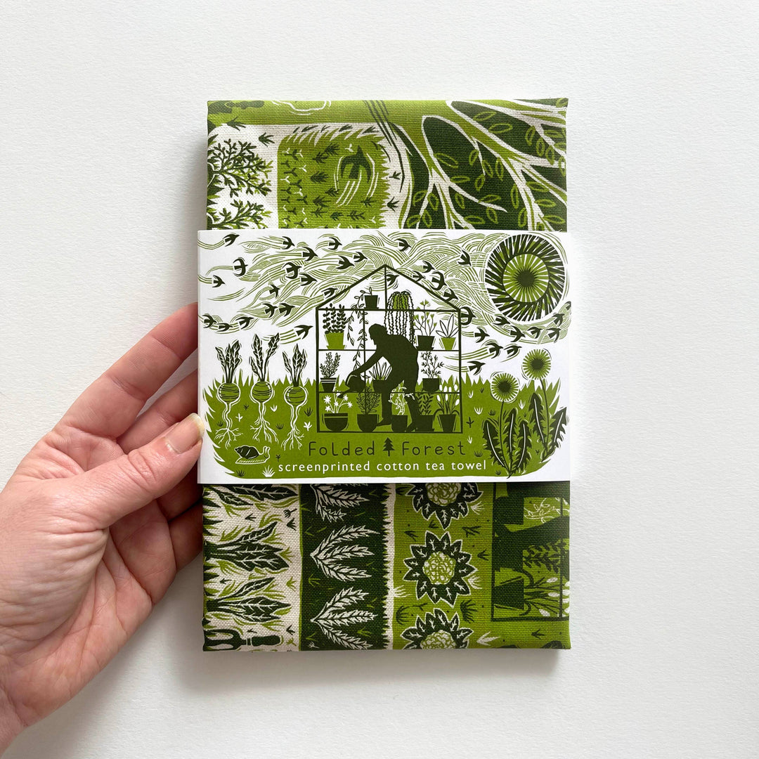 Cotton Tea Towel - Allotment