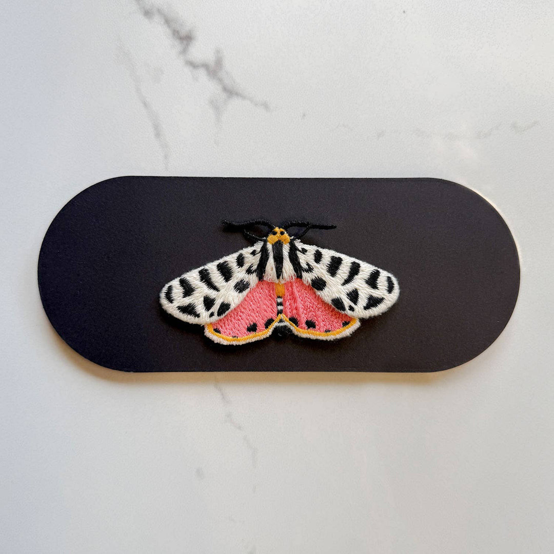 Tiger Moth Embroidered Brooch