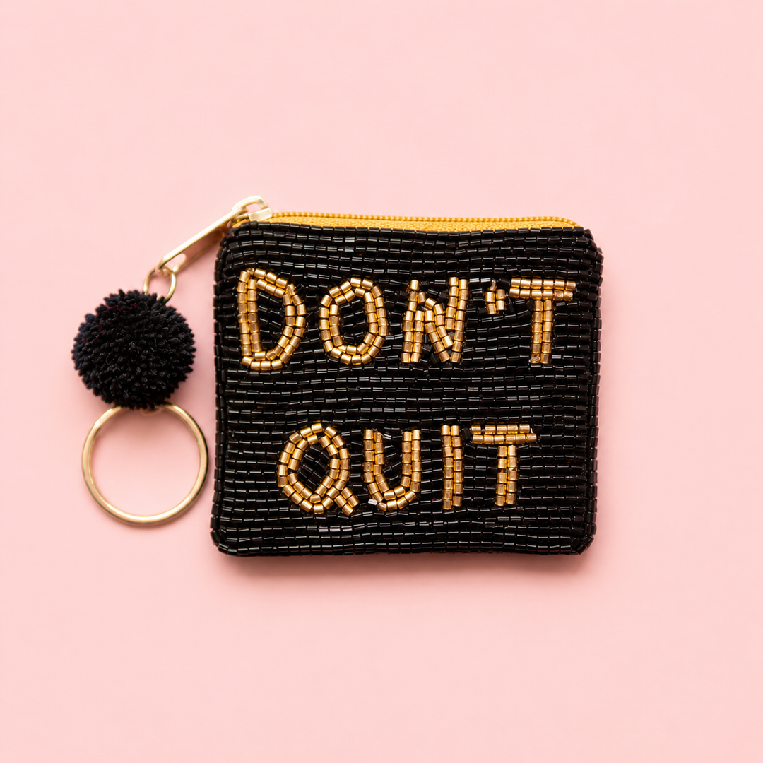 Mini Beaded Keyring Purse – Don't Quit