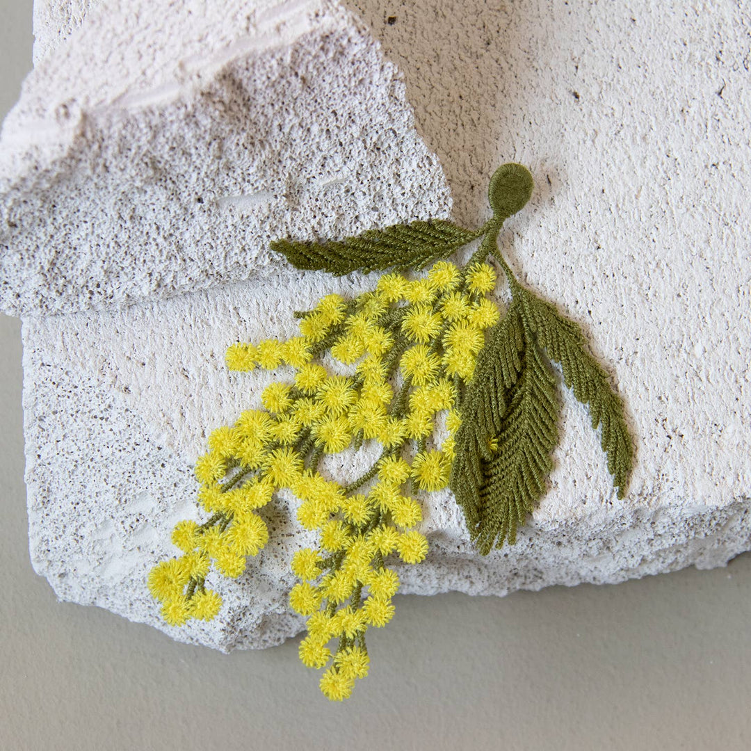 Mimosa Embroidered Brooch